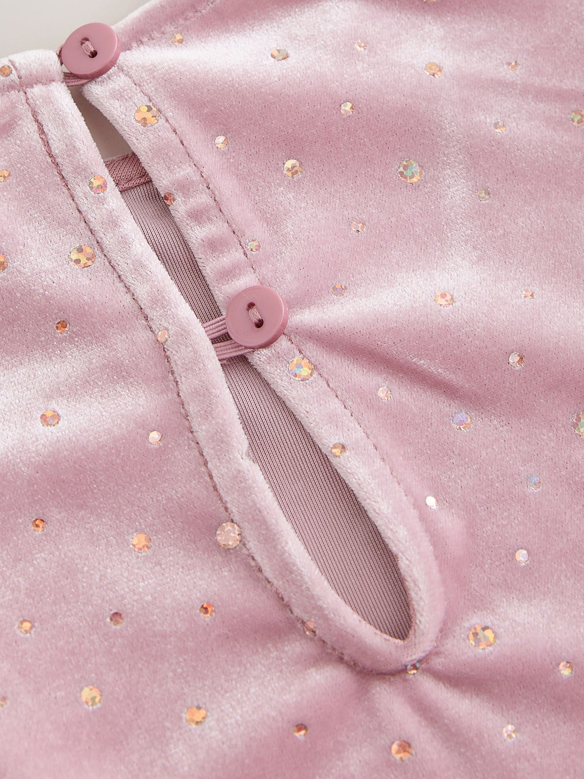 Dsiney Kidz - Light Pink Velvet Short Sleeve Occasion Dress (3mths-8yrs) image 9