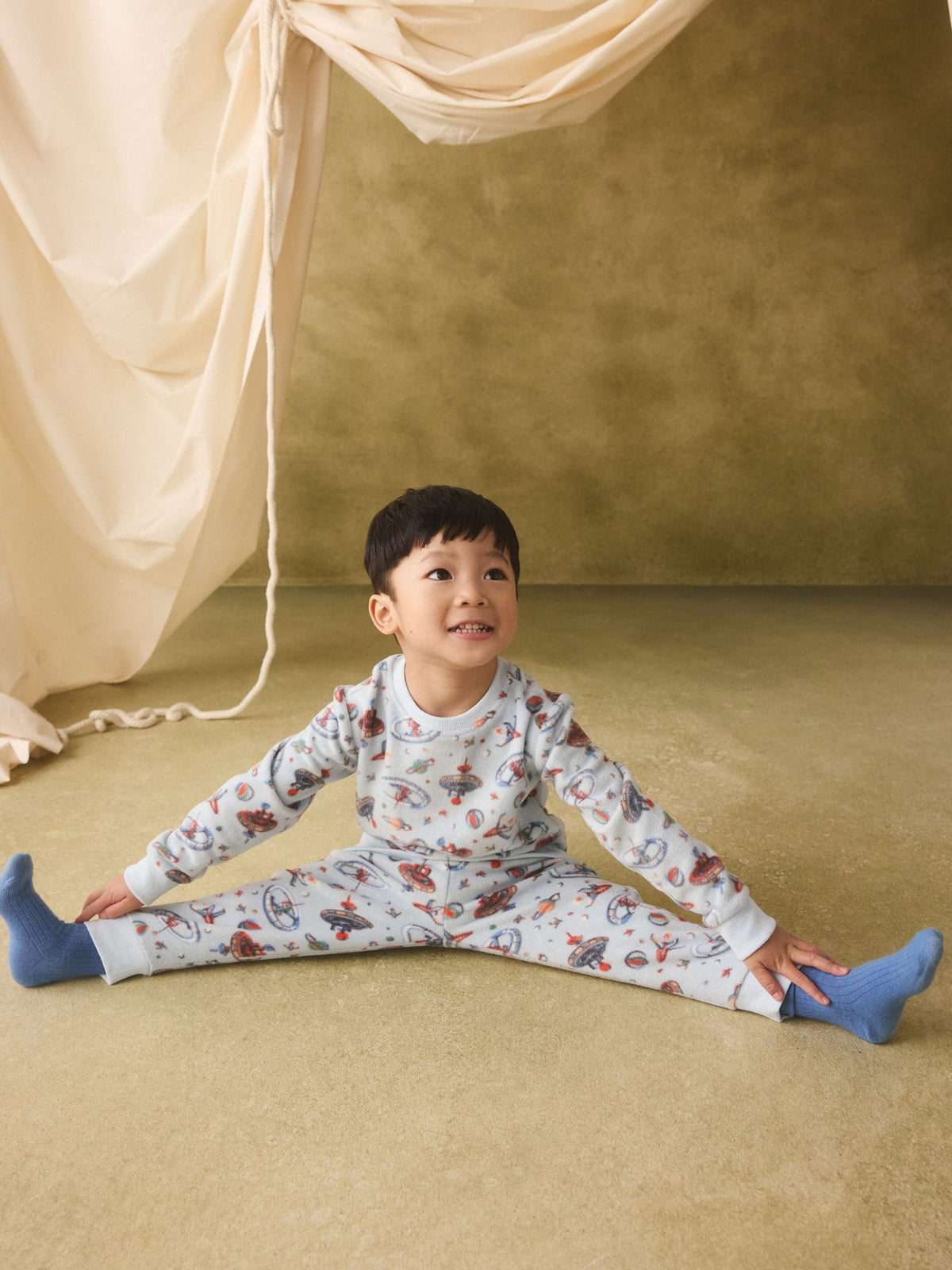 Light Blue Cath Kidston Space Single Cosy Fleece Pyjamas - image 5
