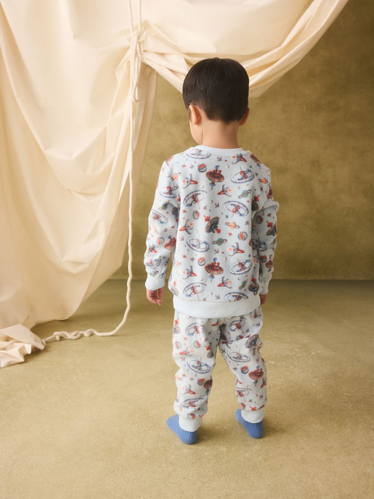 Light Blue Cath Kidston Space Single Cosy Fleece Pyjamas - image 9