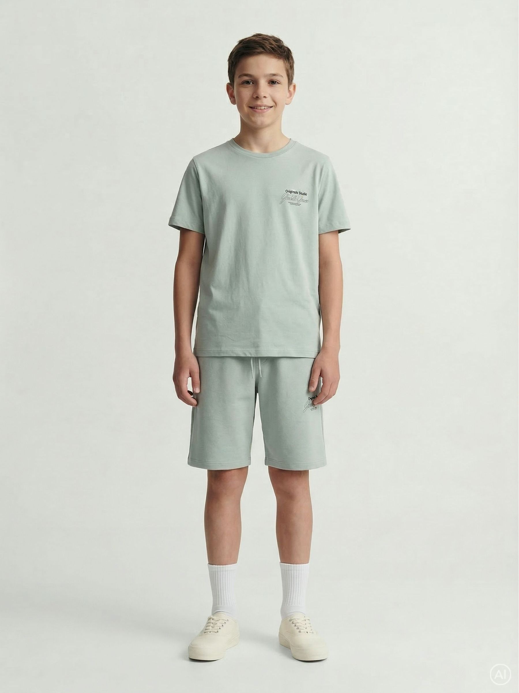 Dsiney Kidz - JACK & JONES Junior Green Top & Shorts Set image 3