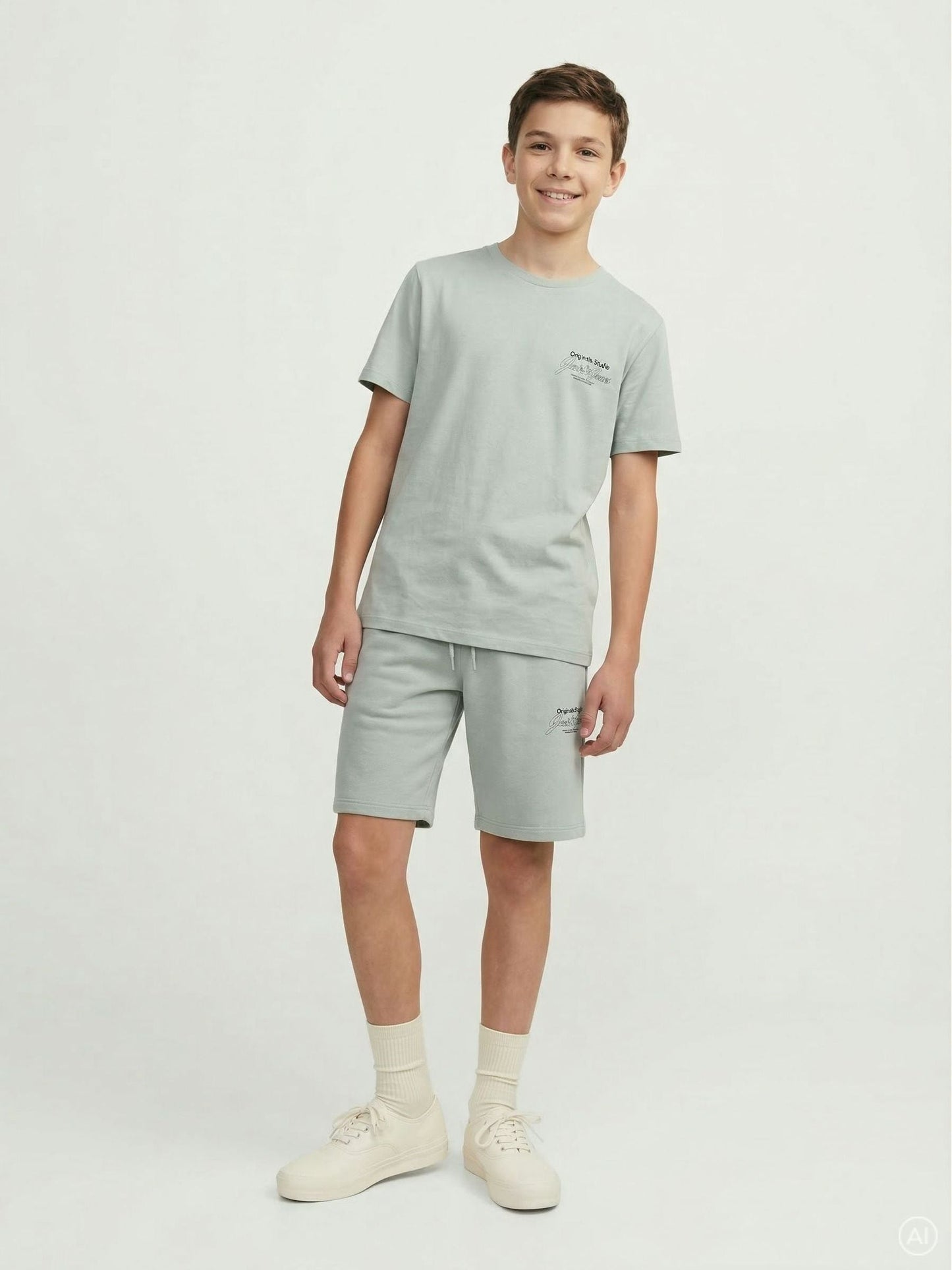 Dsiney Kidz - JACK & JONES Junior Green Top & Shorts Set image 4