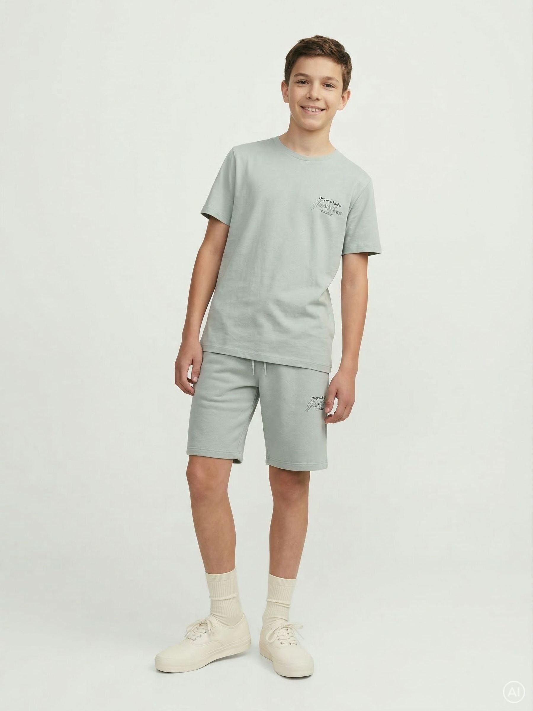 Dsiney Kidz - JACK & JONES Junior Green Top & Shorts Set image 4