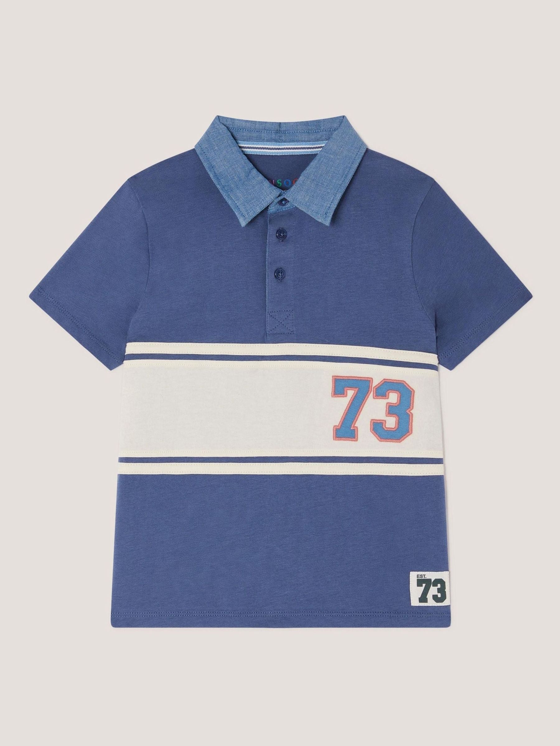 Dsiney Kidz - Monsoon Blue Chambray Collar Polo Shirt image 2