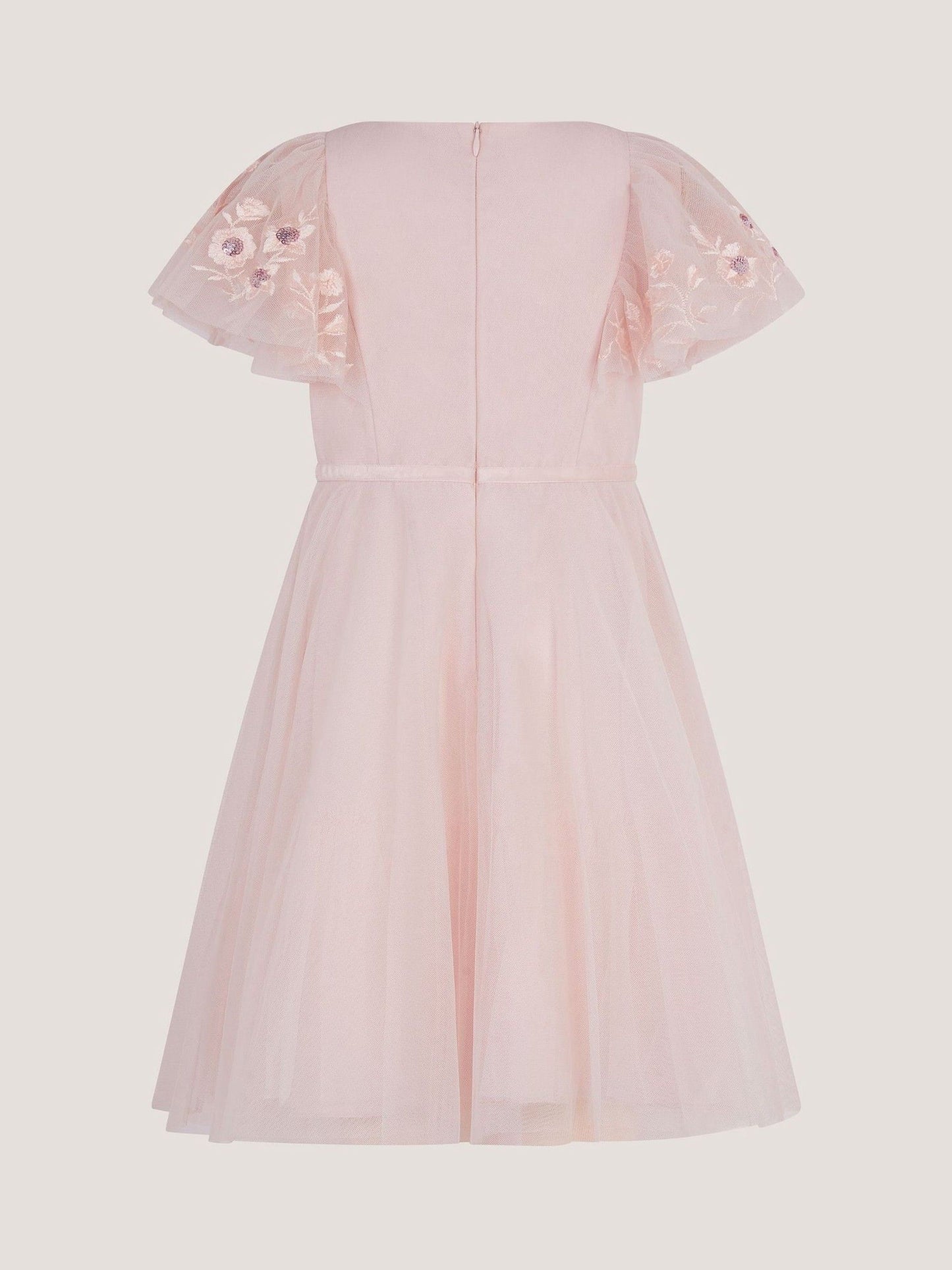 Monsoon Pink Oelene Floral Embroidered Skater Dress image 2
