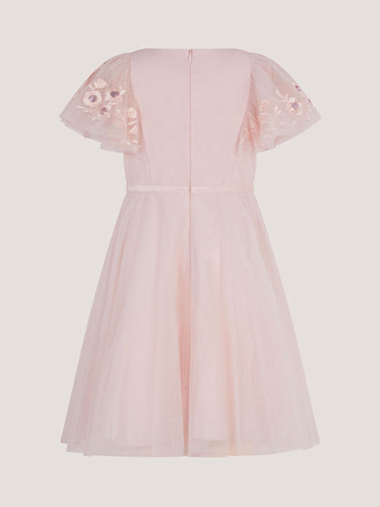 Monsoon Pink Oelene Floral Embroidered Skater Dress image 2