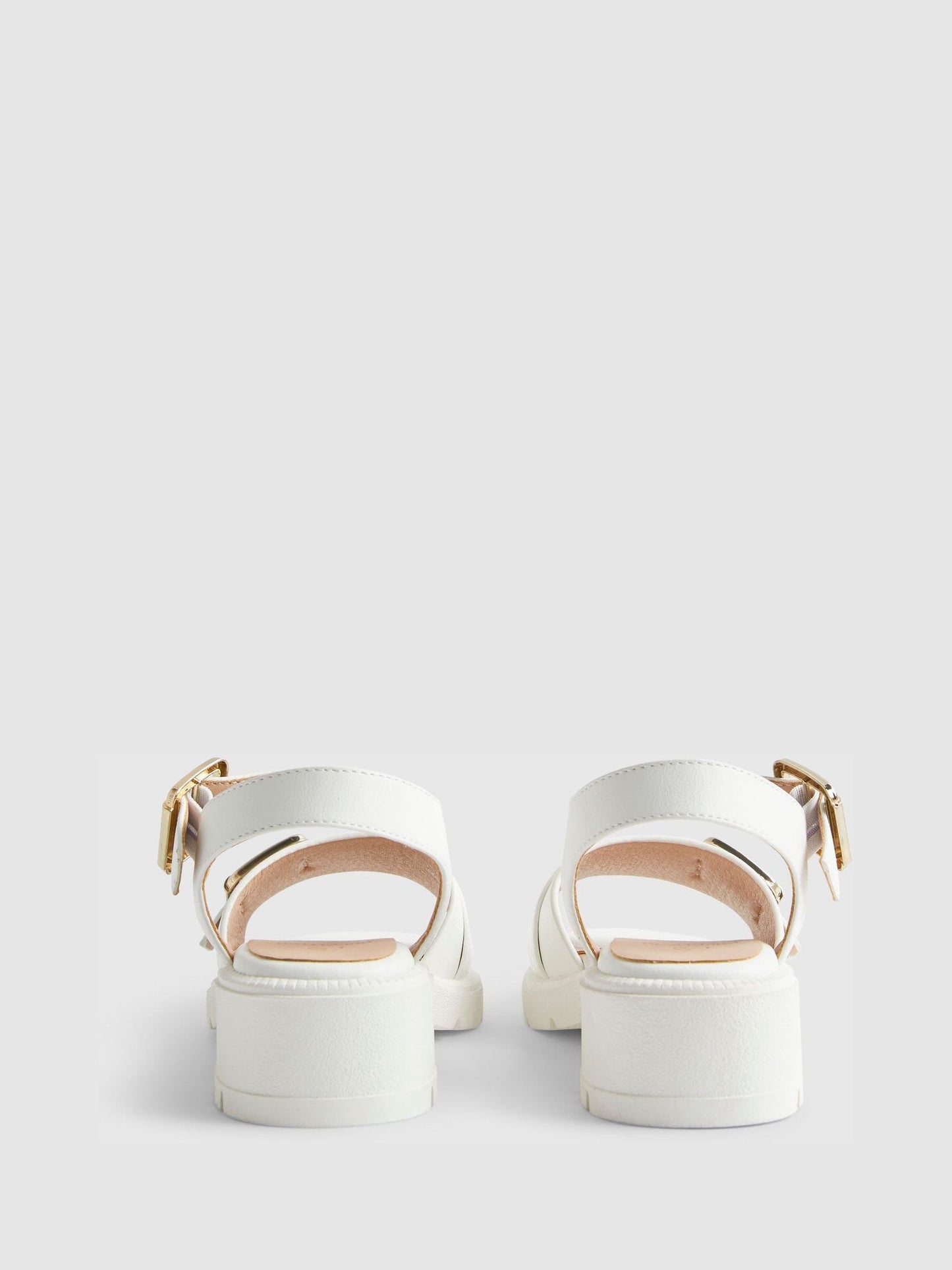 River Island White Snake Buckle Sandals image 4