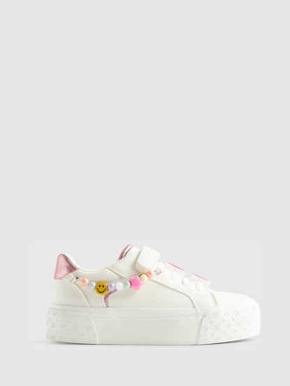 River Island White Charm Trainers image 1