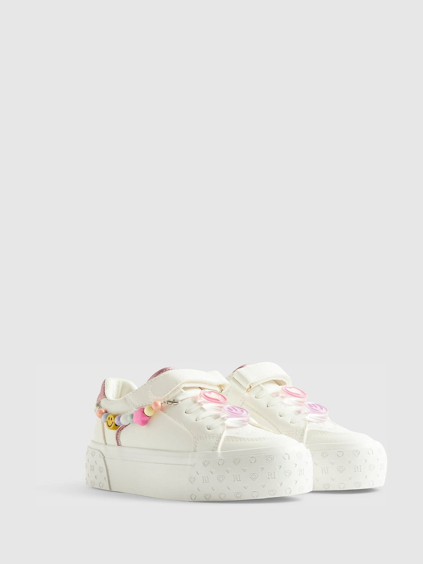 River Island White Charm Trainers image 2