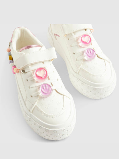 River Island White Charm Trainers image 4