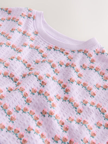 Purple Short Sleeve Peplum T-Shirt (3mths-7yrs) image 3