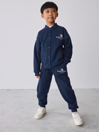 Baker by Ted Baker Navy 2 Piece Set Oversized Bomber Jacket and Joggers Set - image 1