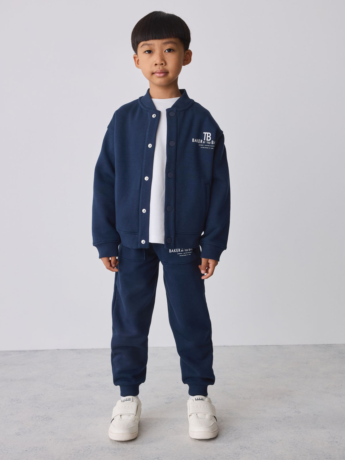 Baker by Ted Baker Navy 2 Piece Set Oversized Bomber Jacket and Joggers Set - image 2