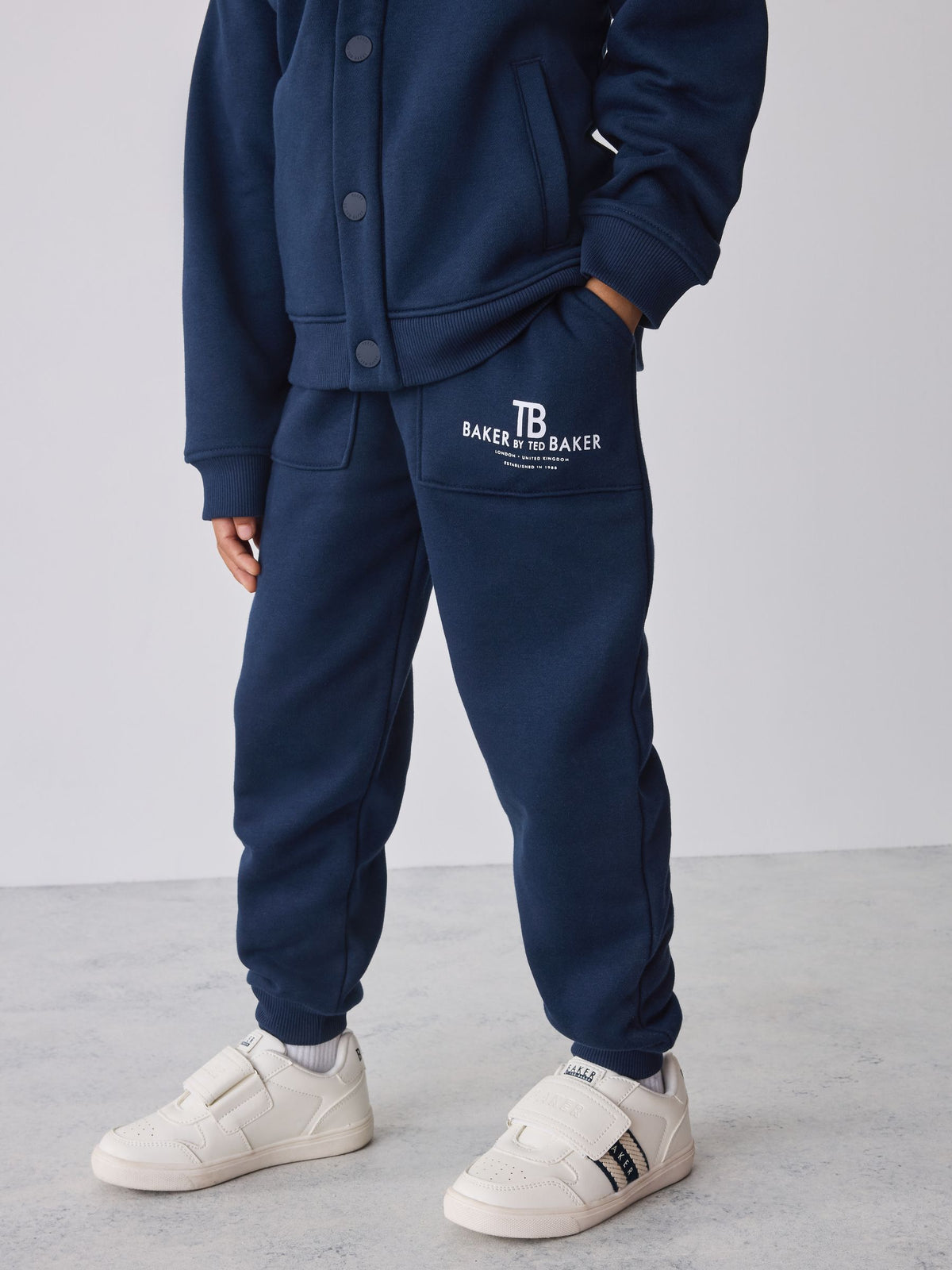 Baker by Ted Baker Navy 2 Piece Set Oversized Bomber Jacket and Joggers Set - image 3