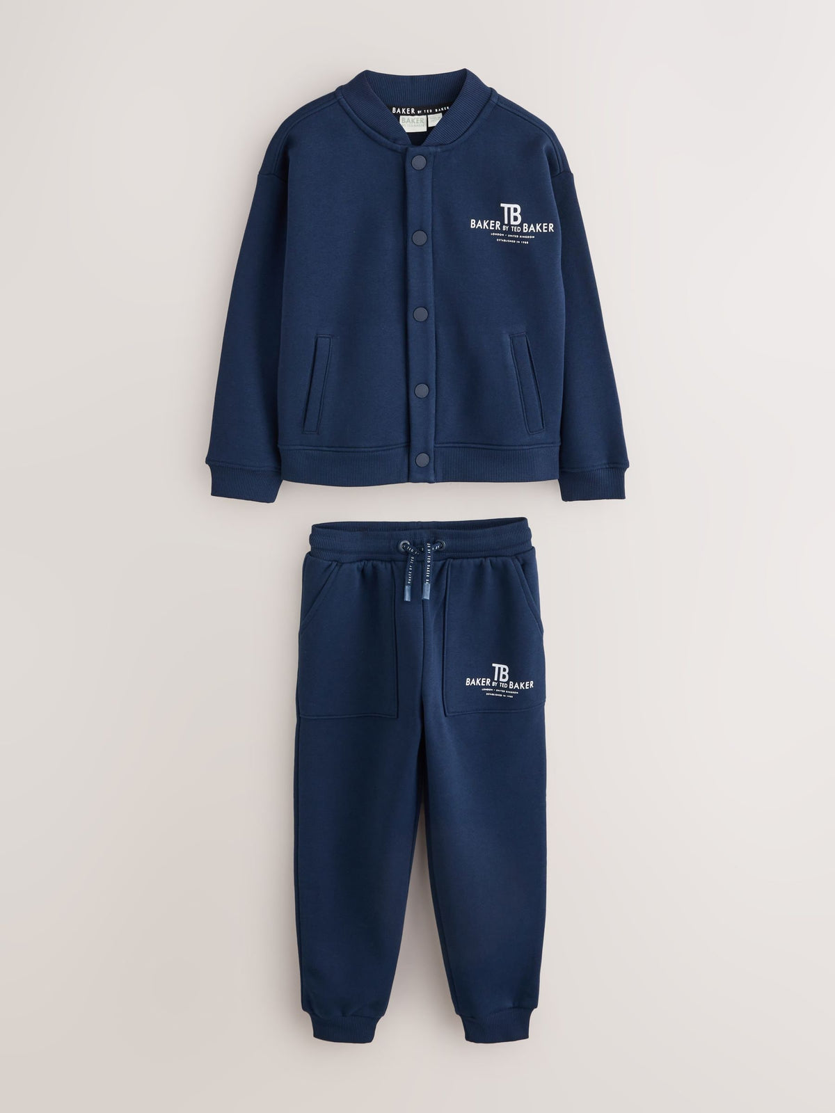 Baker by Ted Baker Navy 2 Piece Set Oversized Bomber Jacket and Joggers Set - image 7