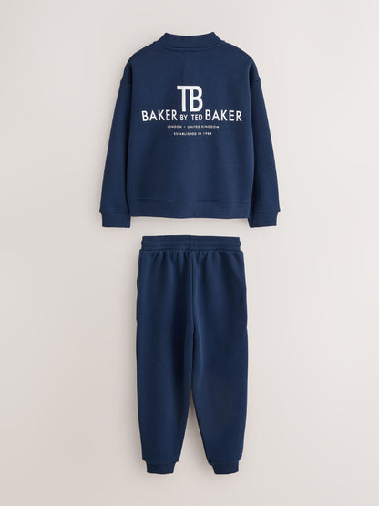 Baker by Ted Baker Navy 2 Piece Set Oversized Bomber Jacket and Joggers Set - image 8