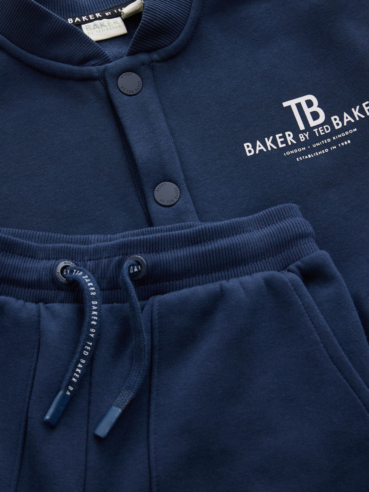 Baker by Ted Baker Navy 2 Piece Set Oversized Bomber Jacket and Joggers Set - image 9