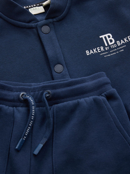 Baker by Ted Baker Navy 2 Piece Set Oversized Bomber Jacket and Joggers Set - image 9