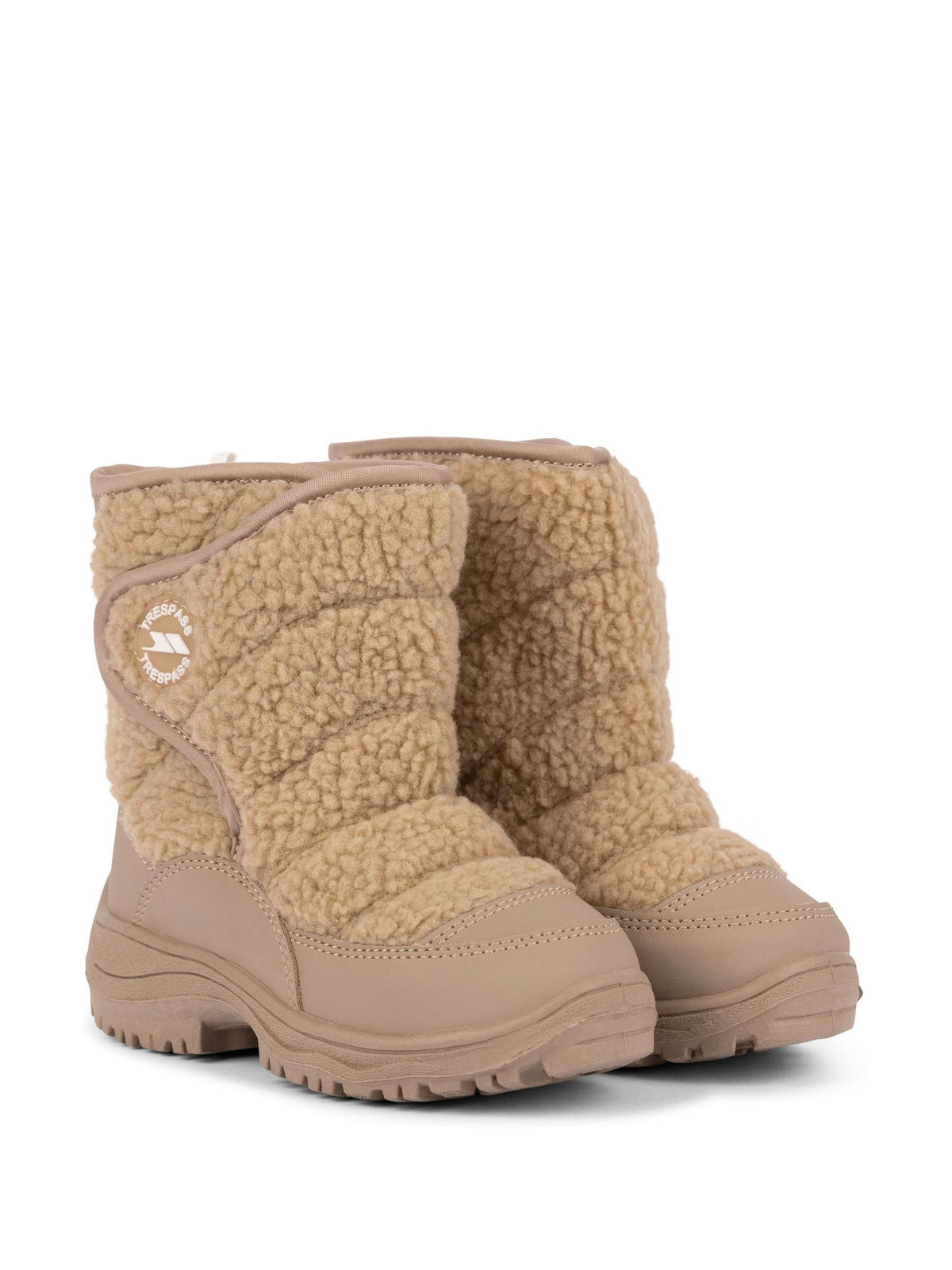 Trespass Brown Ewe Padded Borg Detail Snow Boots - image 1