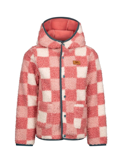 Dsiney Kidz - Trespass Pink Haryll Checkerboard Hooded Full Zip Fleece image 1