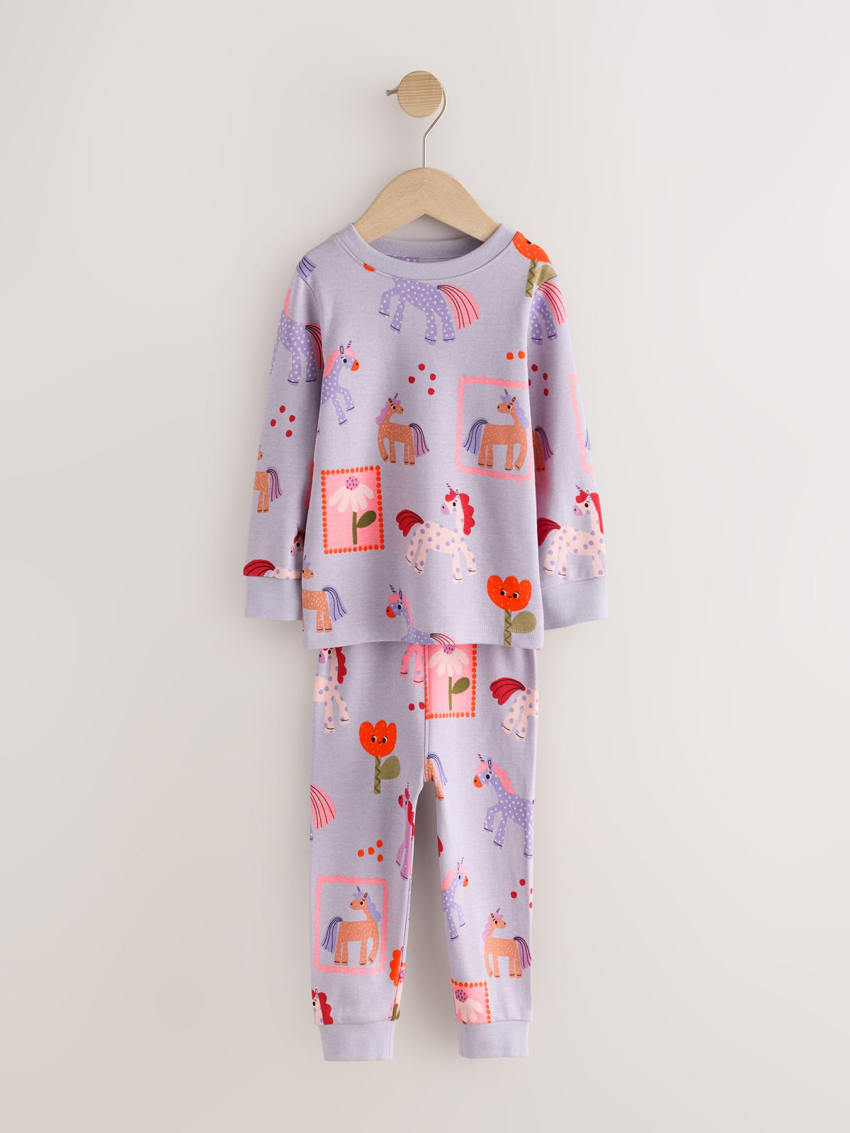 Lilac Purple Unicorn Snuggle Pyjamas 3 Pack (9mths-12yrs) - image 4