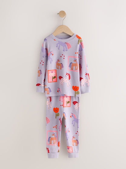 Lilac Purple Unicorn Snuggle Pyjamas 3 Pack (9mths-12yrs) - image 4