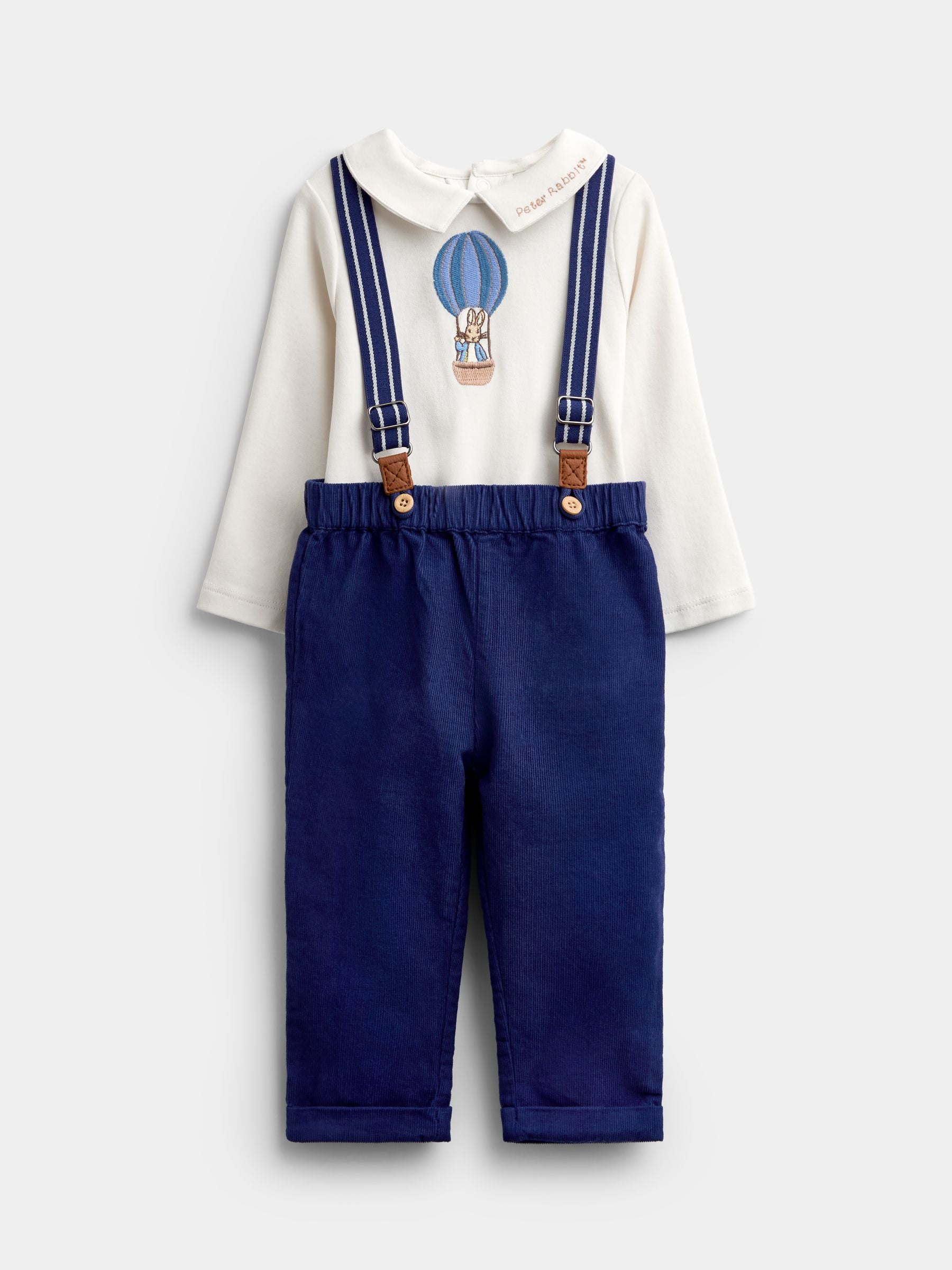 Dsiney Kidz - JoJo Maman Bébé Navy Blue Peter Rabbit™ 2-Piece Smart Set image 1