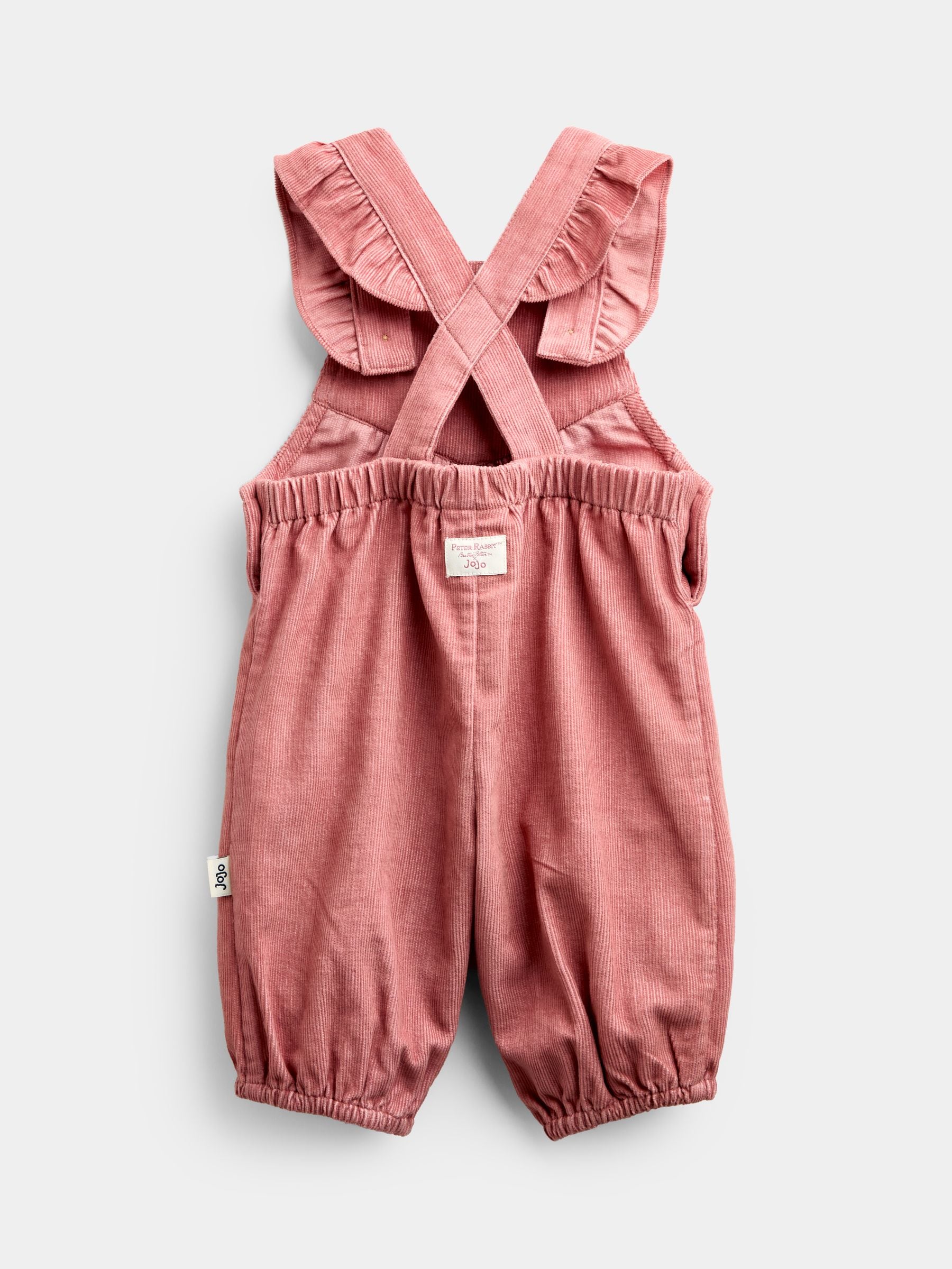 JoJo Maman Bébé Pink Peter Rabbit Flopsy Cord Dungaree Set image 5