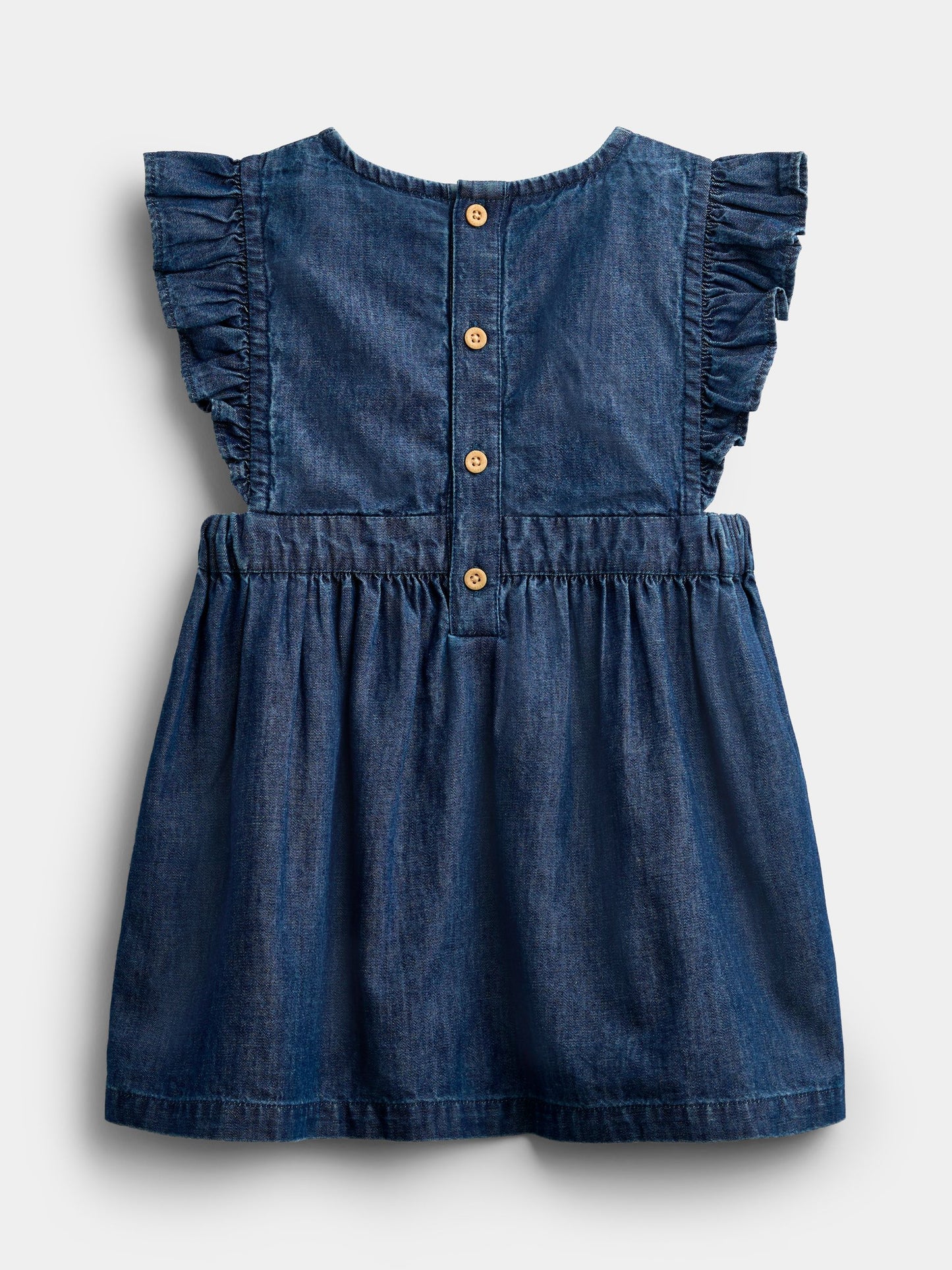 Dsiney Kidz - JoJo Maman Bébé Chambray Blue Hedgehog Embroidered Dress Set image 5