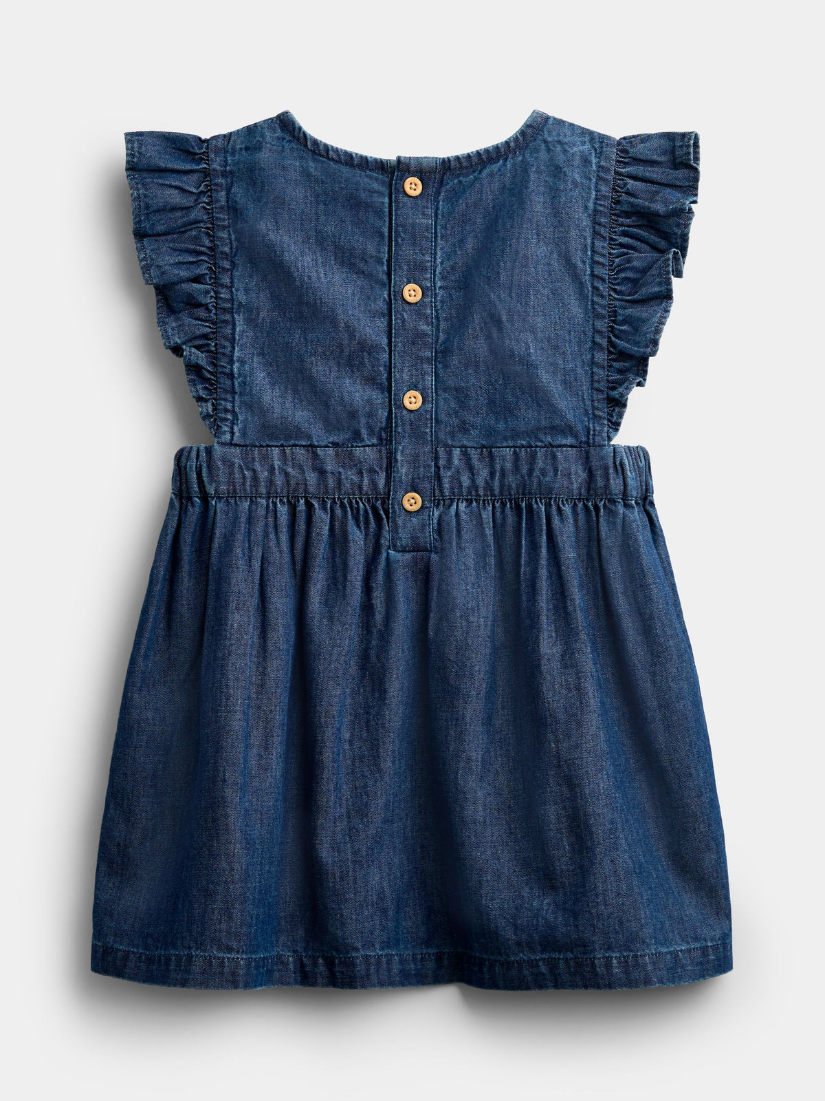 Dsiney Kidz - JoJo Maman Bébé Chambray Blue Hedgehog Embroidered Dress Set image 5