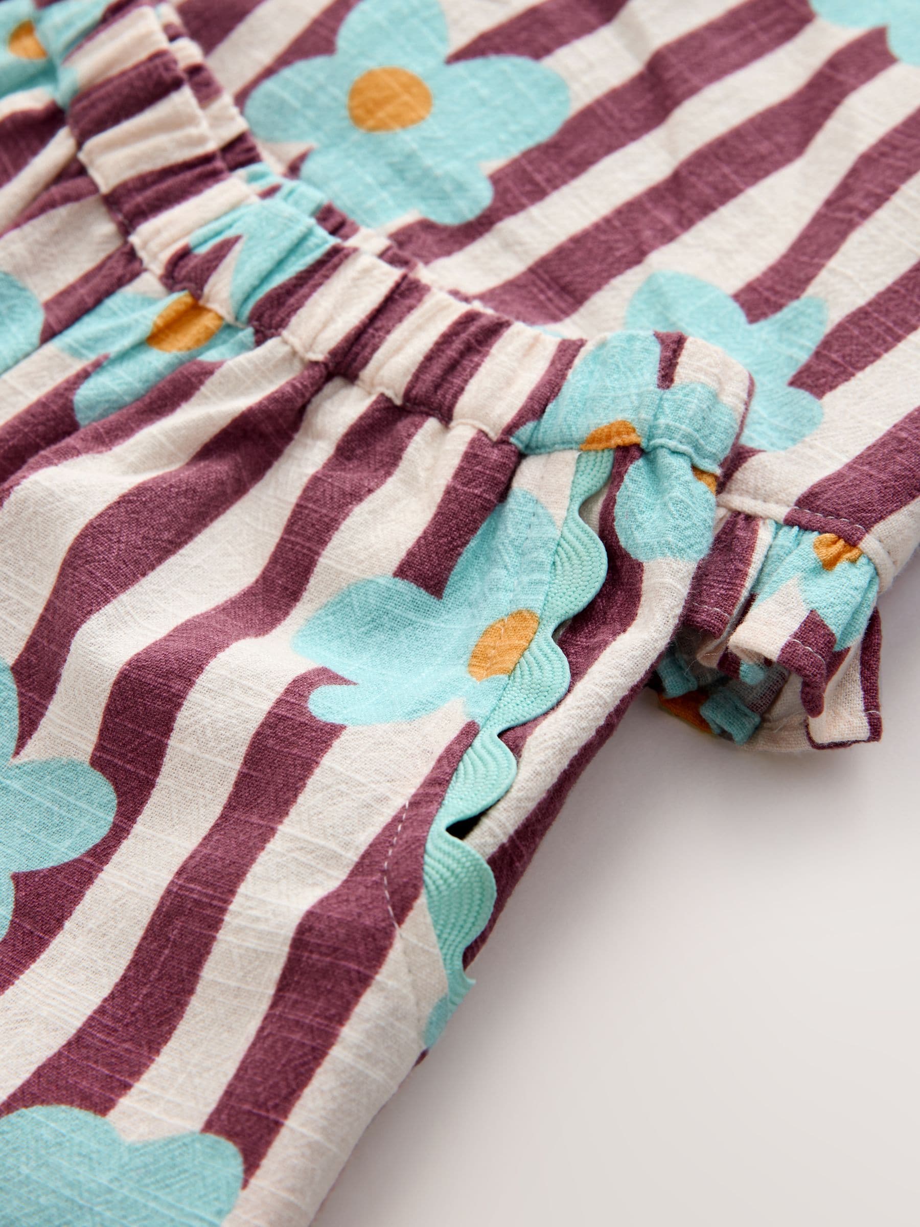 Chocolate Brown Floral Stripe Top & Cuffed Trousers Set (3mths-7yrs) image 5