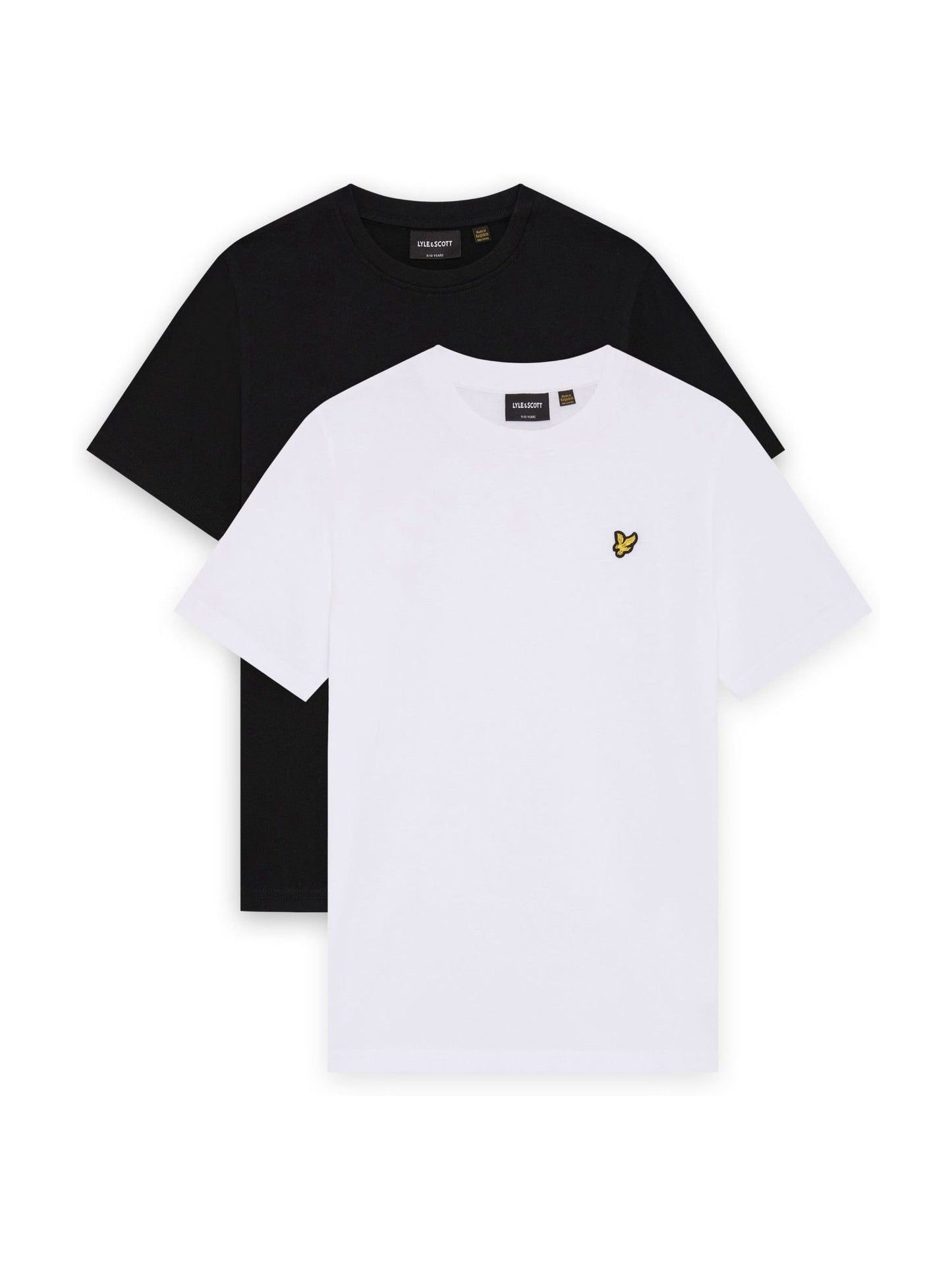 Dsiney Kidz - Lyle & Scott Jet Black/ White Multipack T-Shirts 2 Pack image 1