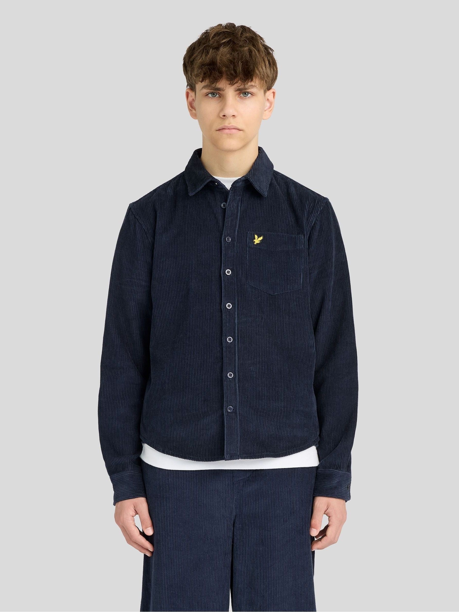 Dsiney Kidz - Lyle & Scott Blue Cord Long Sleeve Shirt image 1