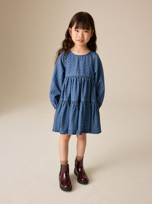 Dsiney Kidz - Denim Long Sleeve Dress (3-16yrs) image 2