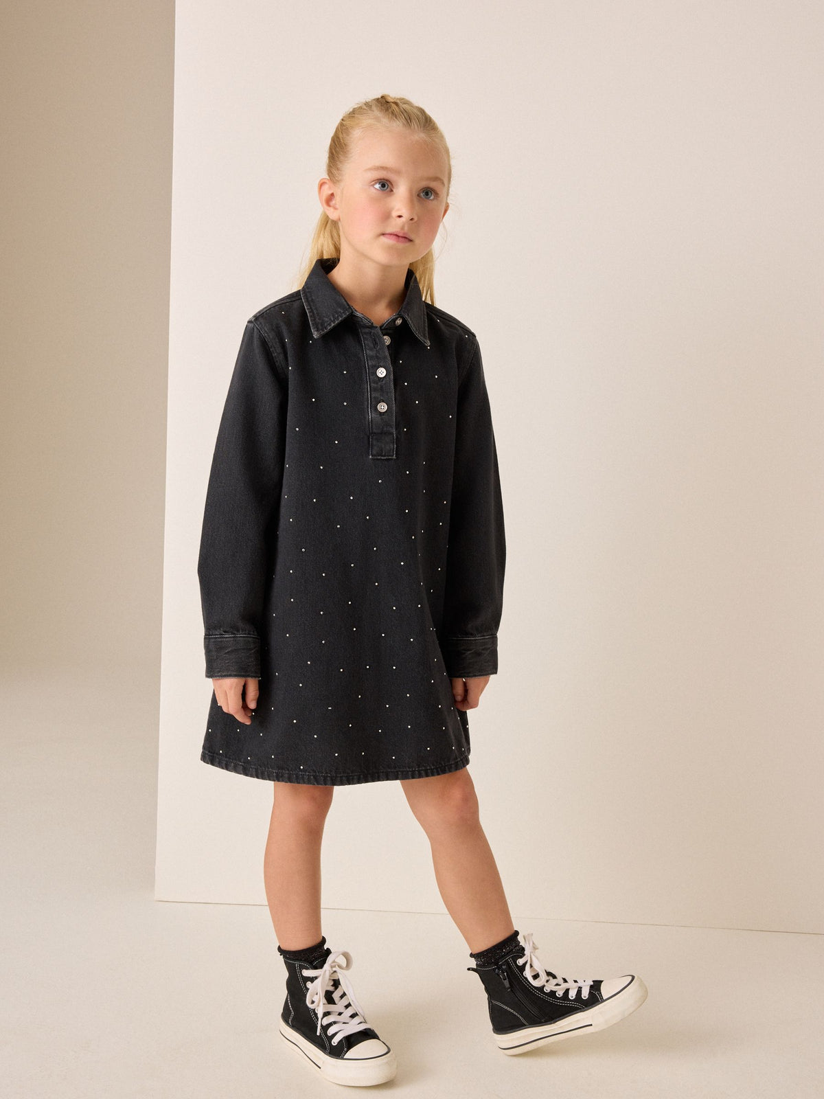 Dsiney Kidz - Black Denim Shirt Dress (3-16yrs) image 2