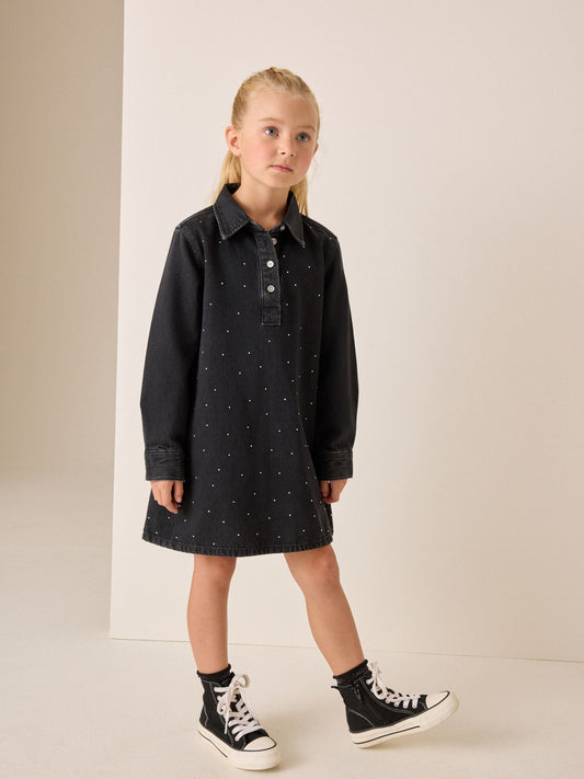 Dsiney Kidz - Black Denim Shirt Dress (3-16yrs) image 2