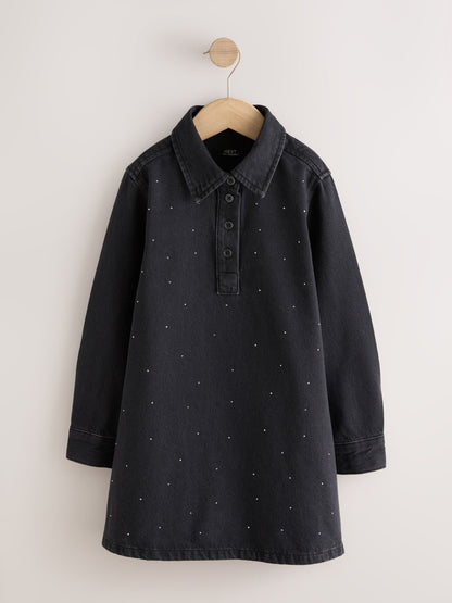 Dsiney Kidz - Black Denim Shirt Dress (3-16yrs) image 5