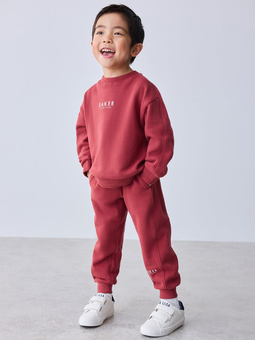 Dsiney Kidz - Baker by Ted Baker Red Sweatshirt and Joggers Set image 1