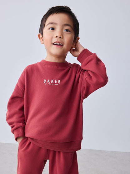 Baker by Ted Baker Red Sweatshirt and Joggers Set image 4