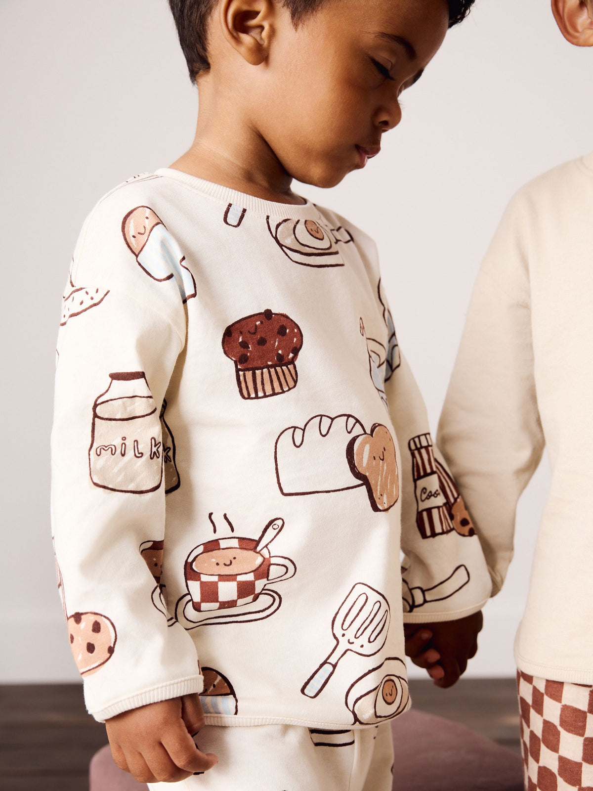 Blue/Ecru Breakfast Club Oversized Pyjamas 3 Pack (9mths-10yrs) - image 6
