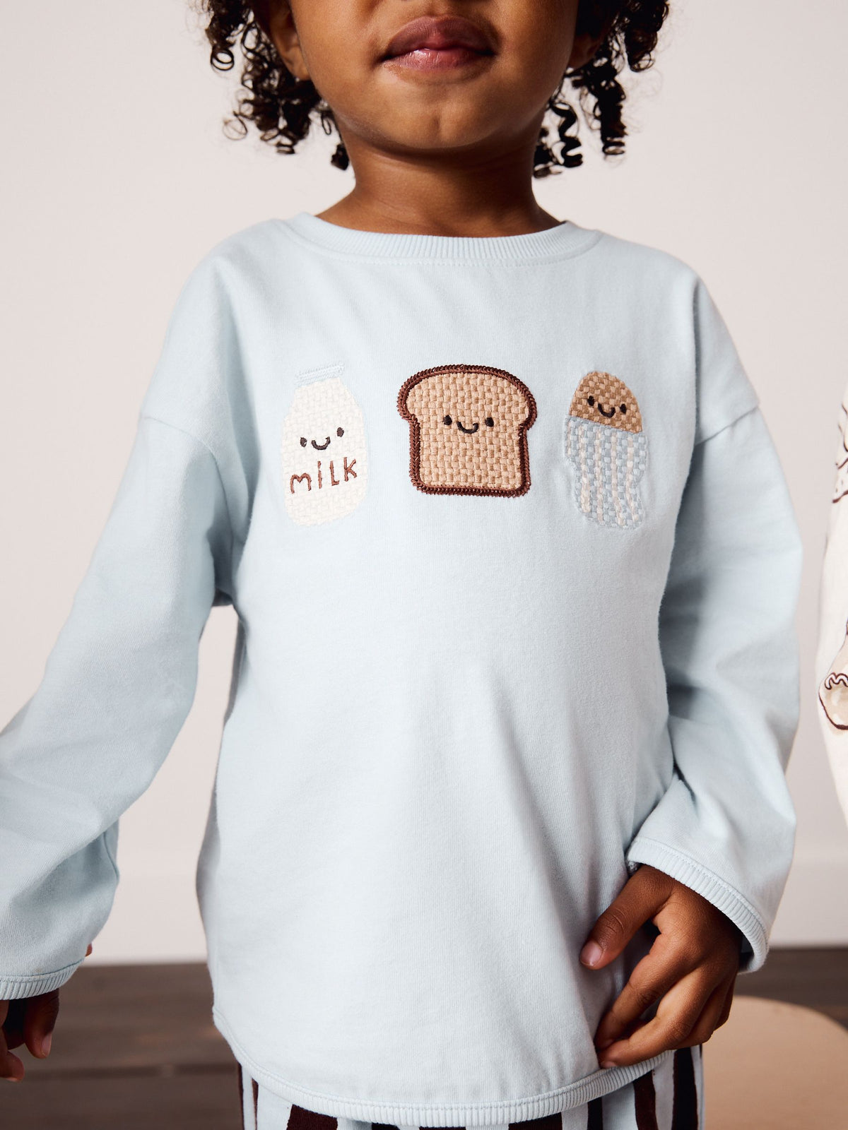 Blue/Ecru Breakfast Club Oversized Pyjamas 3 Pack (9mths-10yrs) - image 7