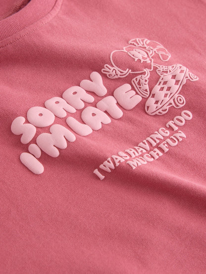 Pink Heart Short Sleeve T-Shirt and Cycle Shorts Set (3mths-7yrs) image 5