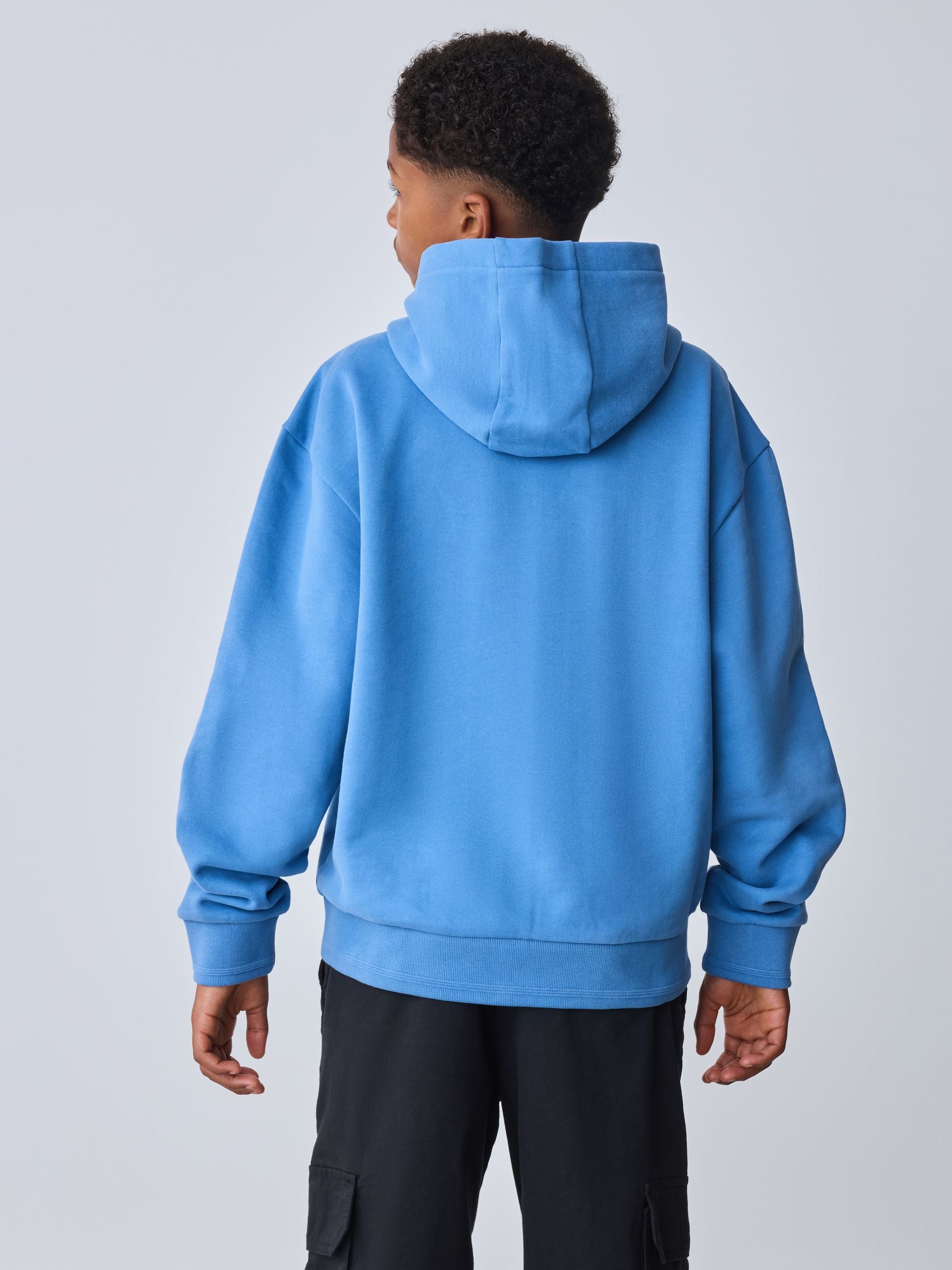 Dsiney Kidz - Baker by Ted Baker Mid Blue Overhead Hoodie image 2