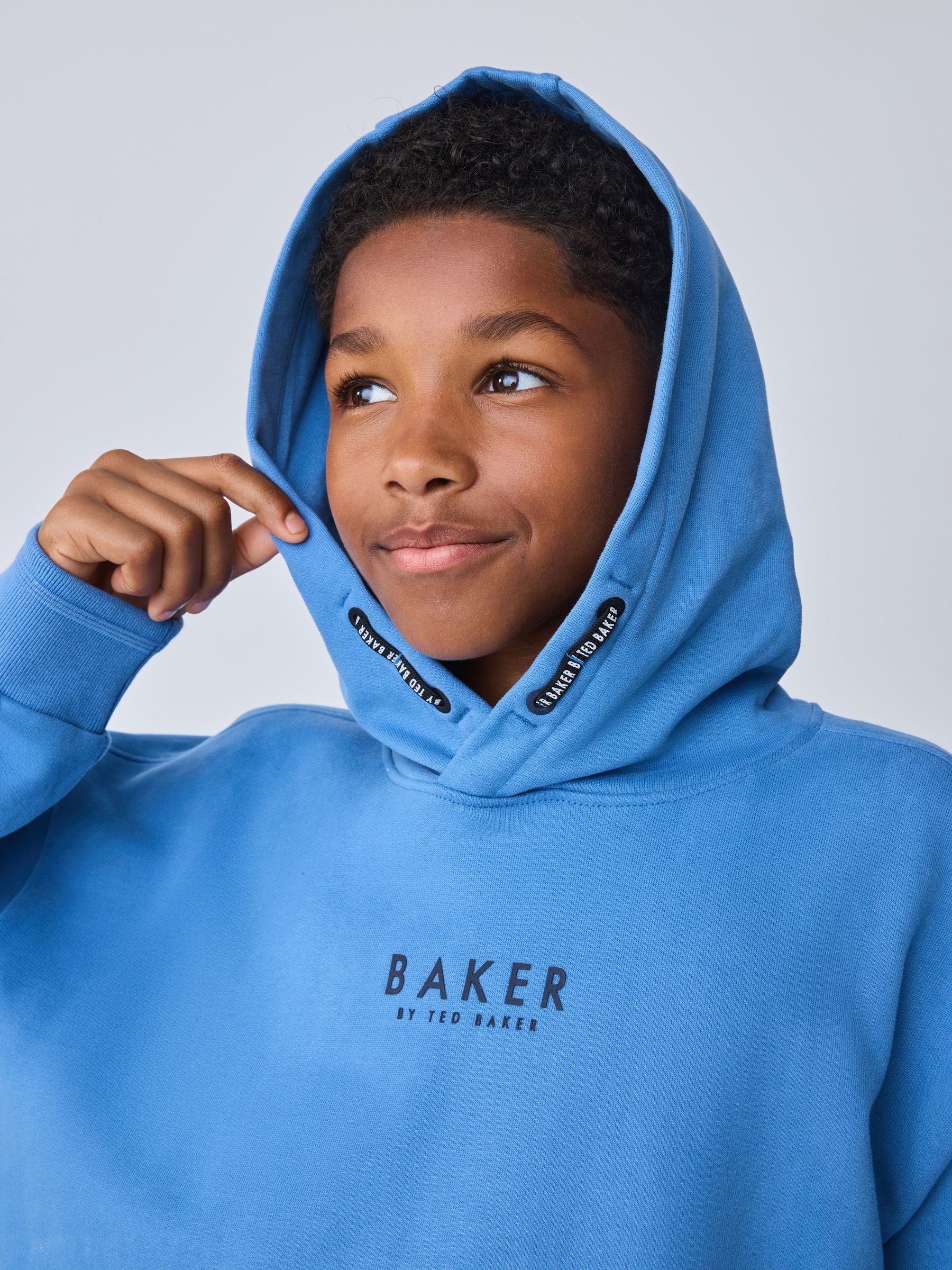 Dsiney Kidz - Baker by Ted Baker Mid Blue Overhead Hoodie image 5
