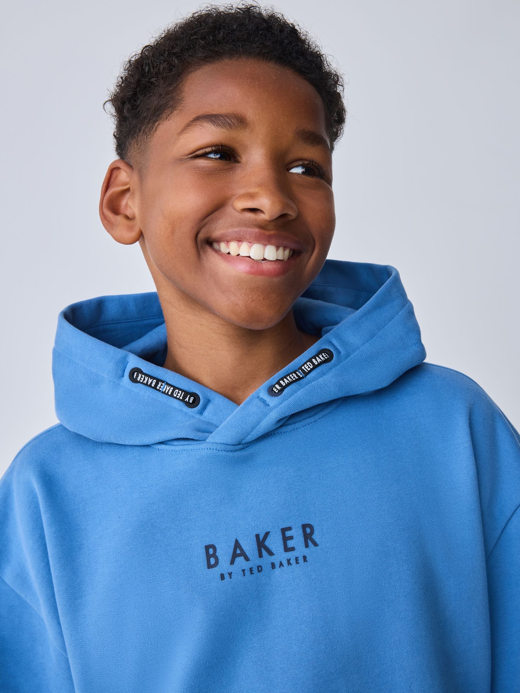 Dsiney Kidz - Baker by Ted Baker Mid Blue Overhead Hoodie image 6