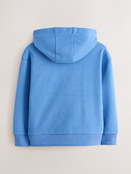 Dsiney Kidz - Baker by Ted Baker Mid Blue Overhead Hoodie image 9