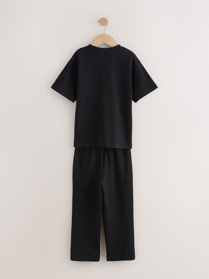 Grey/Stone/Black Short Sleeve Jogger Pyjamas 3 Pack (3-16yrs) - image 5