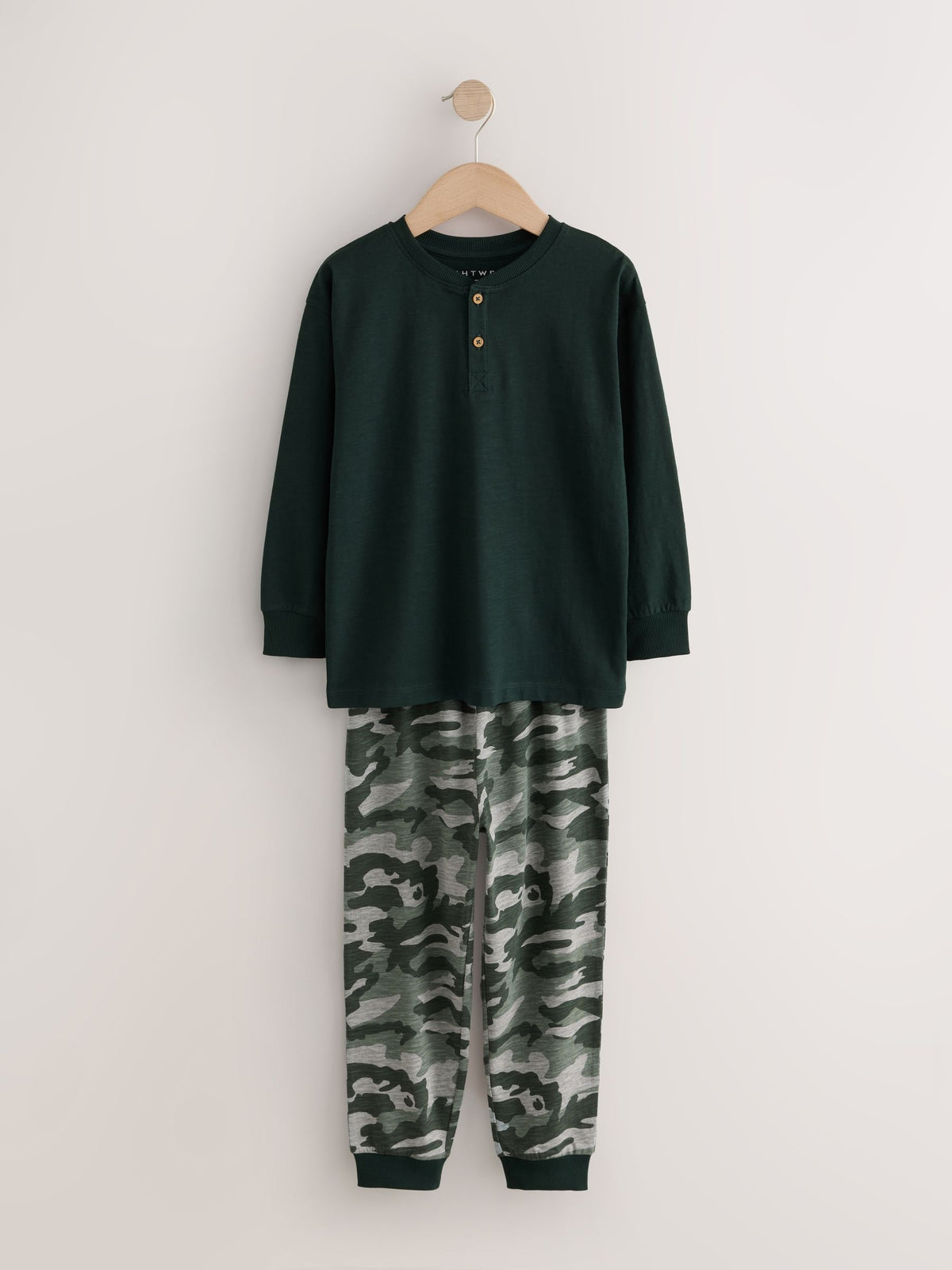 Green/Grey/Blue Camo Long Sleeve Pyjamas 3 Pack (3-16yrs) - image 2