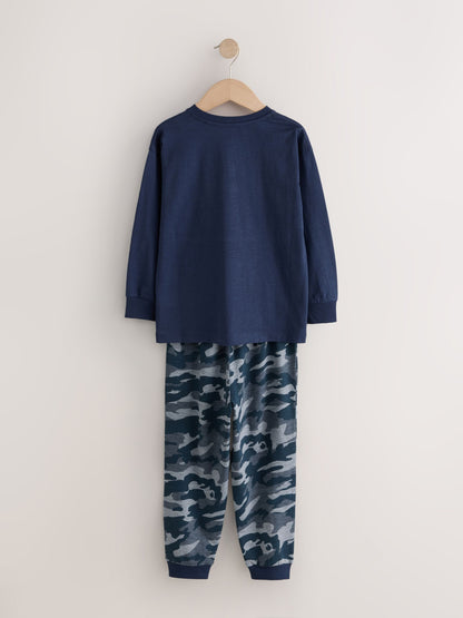 Green/Grey/Blue Camo Long Sleeve Pyjamas 3 Pack (3-16yrs) - image 4
