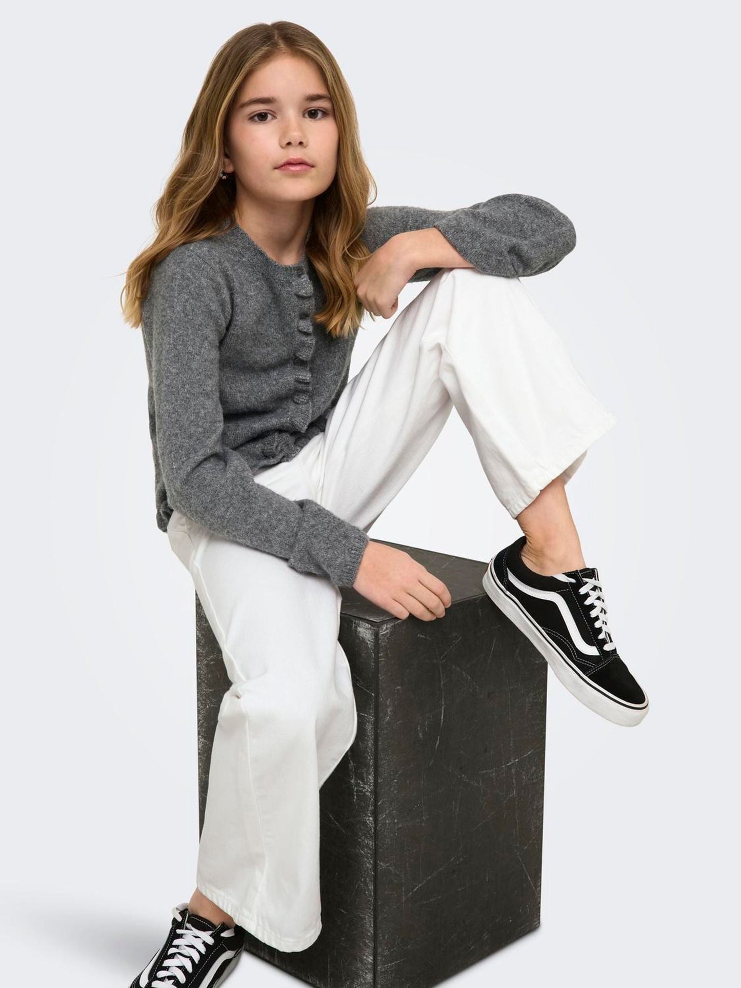 Dsiney Kidz - ONLY KIDS White Comet Wide Leg Jeans image 2