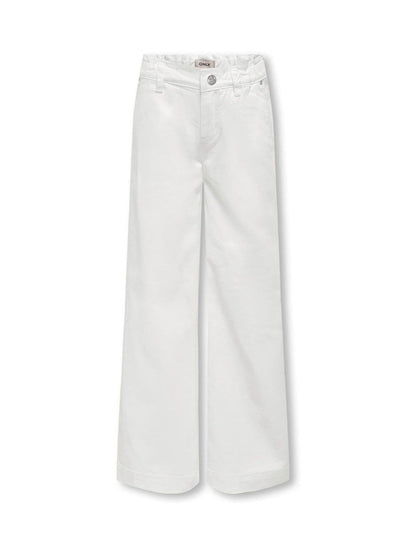 Dsiney Kidz - ONLY KIDS White Comet Wide Leg Jeans image 4